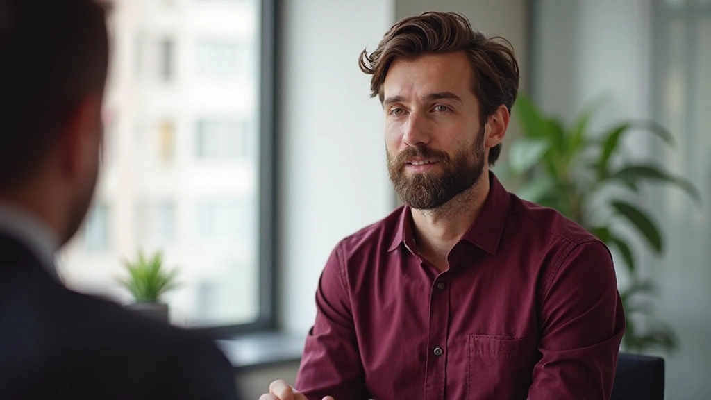 Professional preparing for important job interview